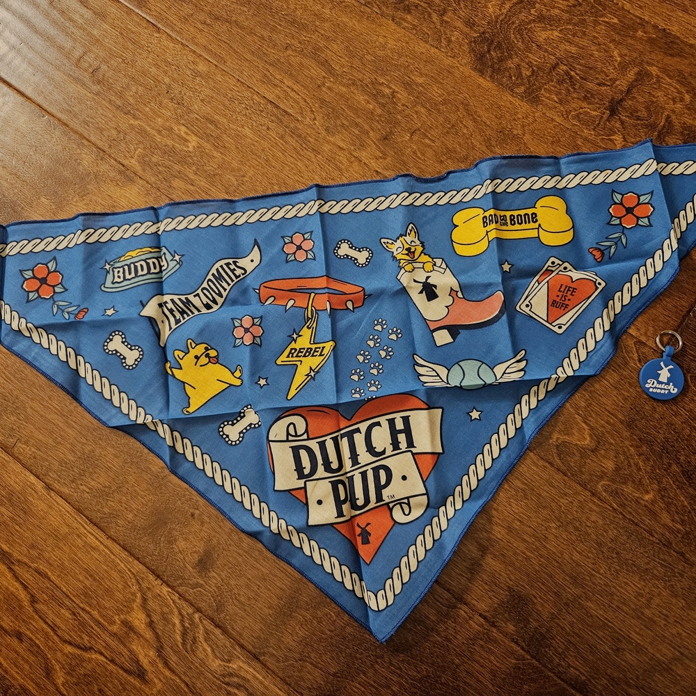 Dutch Bros Coffee Dog Bandana And Dog Tag